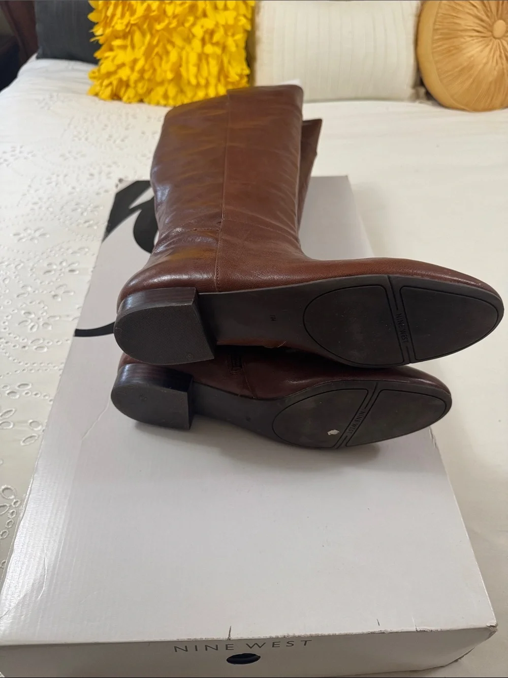Nine West Brown Over-the-Knee Leather Boots